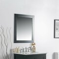Comfortcorrect 28 in. Solid Wood Frame Mirror, Dark Gray CO2797380